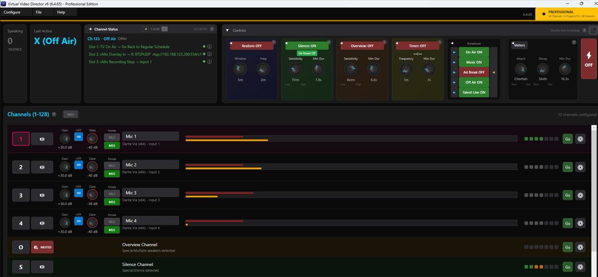 Virtual Video Director 6 control surface